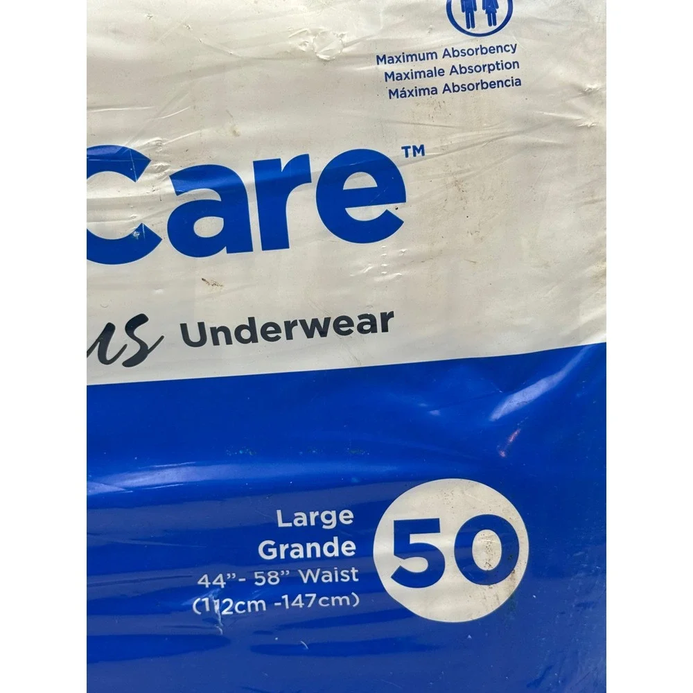 ProCare Plus Protective Underwear Maximum Absorbency Large 44-58in 50 Count Pack
